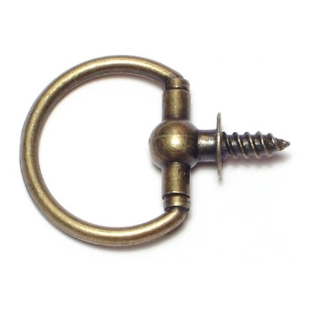 MIDWEST FASTENER 1" Antique Brass Round Decorative Rings 5PK 69828